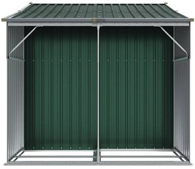Abrigo de jardim 277x192,5x179 cm aço galvanizado verde