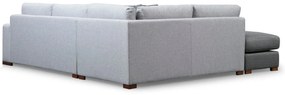 Sofá de Canto Loop - Cinza Claro - 246 cm x 266 cm