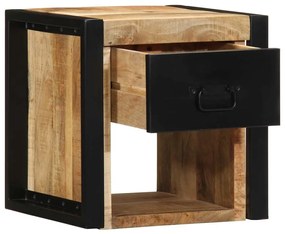 Mesa de cabeceira 40x35x40 cm madeira maciça manga áspera