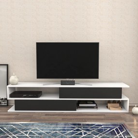 Móvel TV Cortez – Branco e Antracite – 160x35,3x38,6 cm