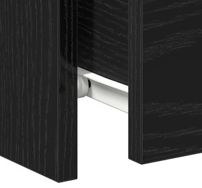 Camas de cabeceira vidaXL com gavetas 2 pcs Carvalho Preto 30x30x40 cm