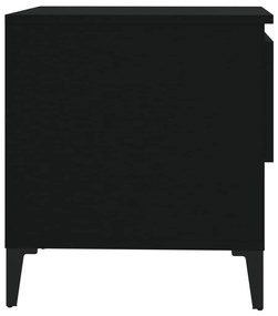 Mesas de apoio 2 pcs 50x46x50 cm derivados de madeira preto