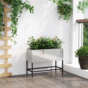 Horta Elevada vidaXL 60x26x45 cm Aço Inoxidável