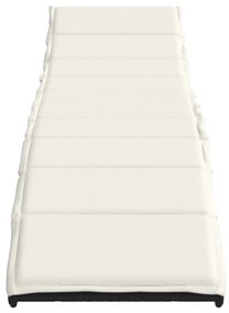 Espreguiçadeira com almofadão 55x199x50 cm vime PE preto