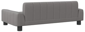 Sofá infantil 90x53x30 cm couro artificial cinzento