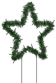 Decoração estrela de Natal c/ luz e estacas 3 pcs 50 LEDs 29 cm