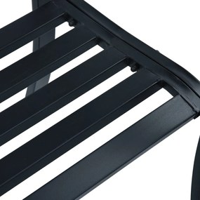 Banco de jardim 120 cm aço preto
