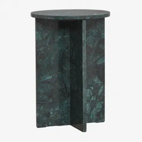 Mesa Lateral Redonda Ø35 Cm Em Mármore Mencia Mármore Verde - Sklum