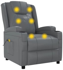 Poltrona de massagens couro artificial antracite
