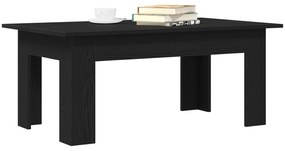 Mesa de café vidaXL Preta em Carvalho 100x60x42 cm em Madeira de Engen