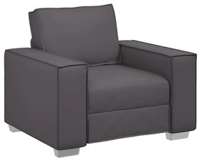 Cadeira de sofá vidaXL Cinza 59 cm em Couro Sintético