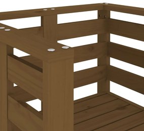 Cadeiras de jardim 2 pcs 61,5x53x71cm pinho maciço castanho-mel
