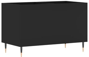 Armário para discos 74,5x38x48 cm derivados de madeira preto
