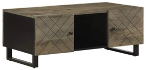 Mesa de centro 100x54x40 cm madeira de mangueira maciça preto