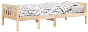 Cama de criança sem colchão 80x200 cm madeira de pinho maciça