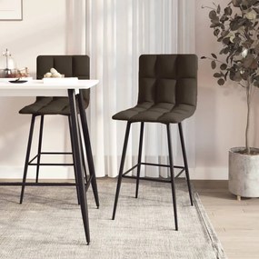 vidaXL Bancos de bar 2 pcs couro artificial cinzento