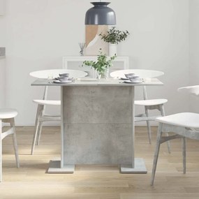 Mesa de jantar vidaXL Cinza Concreto 110x60x75 cm Madeira engenheirada