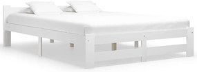 Estrutura de cama 160x200 cm pinho maciço branco