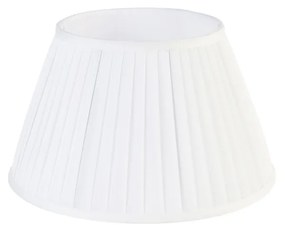 Abajur Plissado Branco 35/20 cm Retro