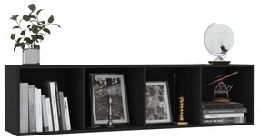 Estante/móvel de TV 143x30x36 cm contraplacado preto
