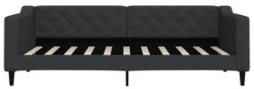 Sofá-cama 90x190 cm tecido preto