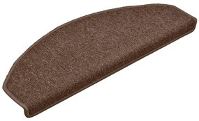 Tapete/carpete para degraus 15 pcs 65x24x4 cm castanho
