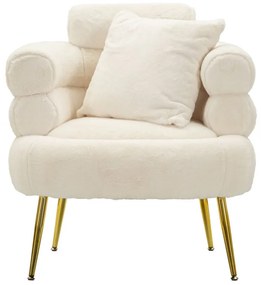 POLTRONA SOFFY PLUS COM ALMOFADA BRANCA 78X68X85 CM