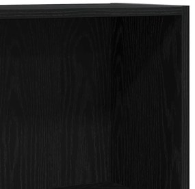 Estante de livros vidaXL Preta 60x24x76 cm em Madeira Engenharia