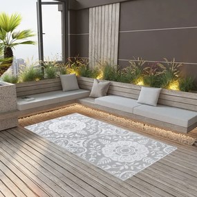 310450 vidaXL Tapete de exterior 160x230 cm PP cinzento-claro