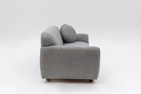 Sofá 3 Lugares "Stockholm" - Cinzento Claro com Pernas em Faia - 223x8