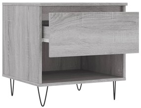 Mesas de centro 2 pcs 50x46x50cm deriv. madeira cinzento sonoma