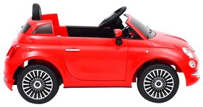 Carro elétrico de criança Fiat 500 vermelho