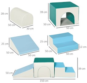 Conjunto de 4 Blocos de Espuma para Crianças de 1-3 Anos Figuras de Co