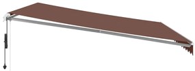 Toldo retrátil automático 450x350 cm castanho