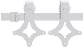 Porta Deslizante vidaXL com Conjunto de Hardware Branco 93x211 cm Made