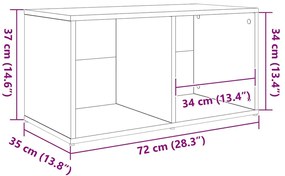 Conjunto de Estantes para TV 3 pcs Castanho 107 x 35 x 37 cm