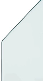 Placa de vidro para lareira hexagonal 100x60 cm