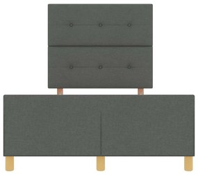 Cama vidaXL Cinza Escuro 120x200 cm Tecido