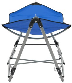 Rede com suporte dobrável azul