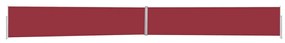 vidaXL Toldo lateral retrátil 140x1200 cm vermelho