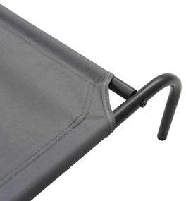 Cama para cães elevada 90x50x20cm tecido oxford e aço cinzento