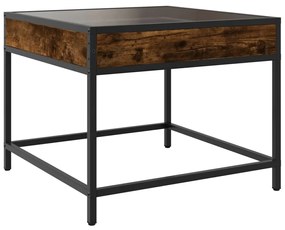 Mesa de centro luzes LED Infinity 50x50x41 cm carvalho fumado