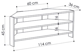 Móvel para TV ThalesCorner – Light Mocha – 114 cm x 45 cm x 36 cm