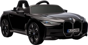 HOMCOM Carro Elétrico para Crianças BMW i4 12V com Controlo Remoto Música MP3 Ecrã Luzes e Cinto de Segurança 115x67x45 cm Preto | Aosom Portugal