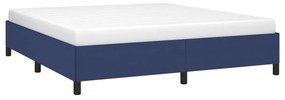 Estrutura de cama sem colchão 180x200 cm tecido azul