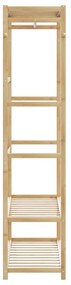 Roupeiro com prateleiras 110x40x175 cm bambu