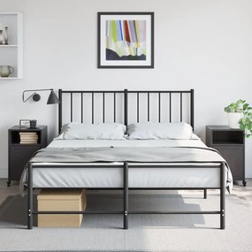 Mesas de cabeceira 2 pcs 36x39x59 cm aço preto