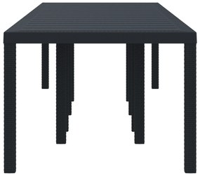 Mesa de Jardim vidaXL Antracite 300x100x73 cm Poly Rattan