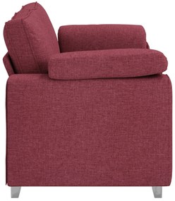 Sofá Loveseat Vermelho Vinho 140 cm Tecido