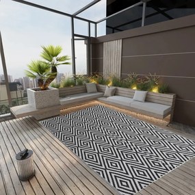Tapete de exterior 140x200 cm ARAKIL PP preto